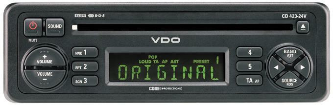 VDO CD 423 / 24 V s CD mechanikou