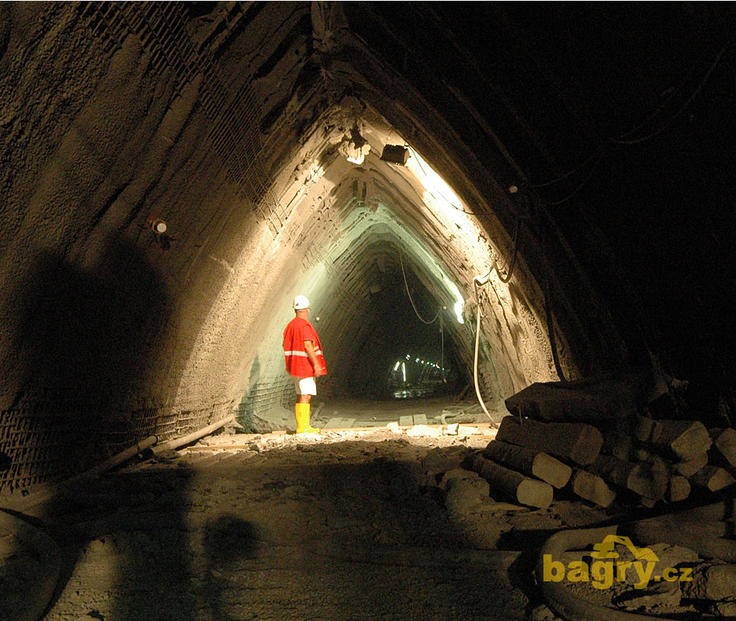 Průzkumná štola v jižním tunelu