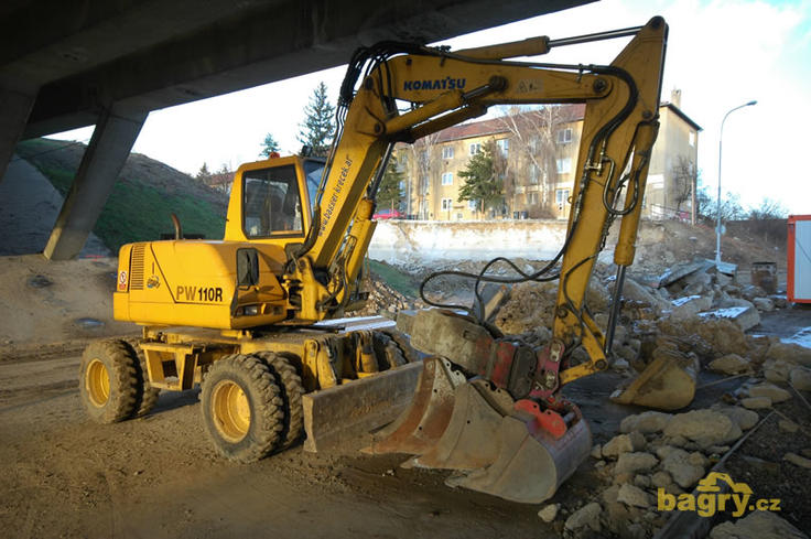 Kolové rypadlo Komatsu PW110R firmy David Krecek