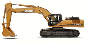 Nový model pásového rypadla CASE CX 470 B o hmotnosti 47200 kg.