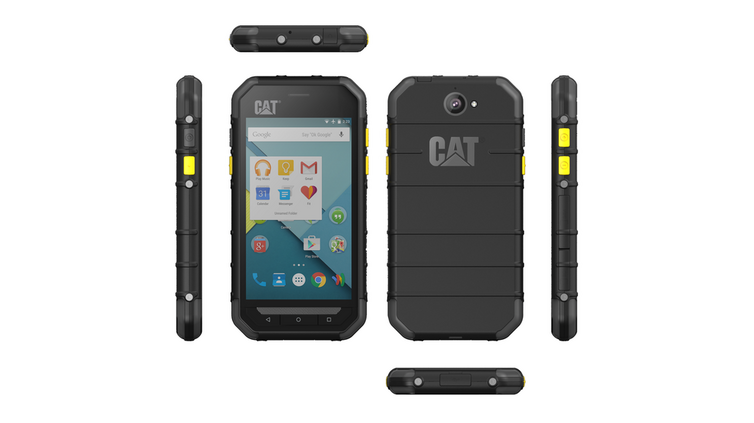 Různé pohledy na smartphone Cat S30