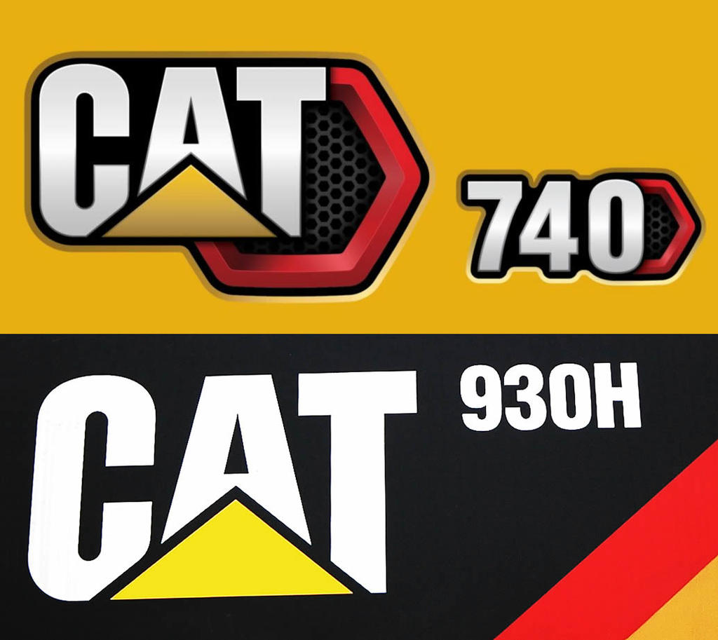 Nové a staré logo Caterpillar pro porovnání