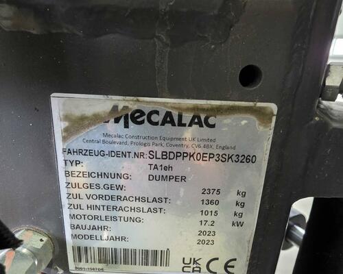 Dempr/dumper Mecalac TA1EH, r. v. 2023, 50 motohodin