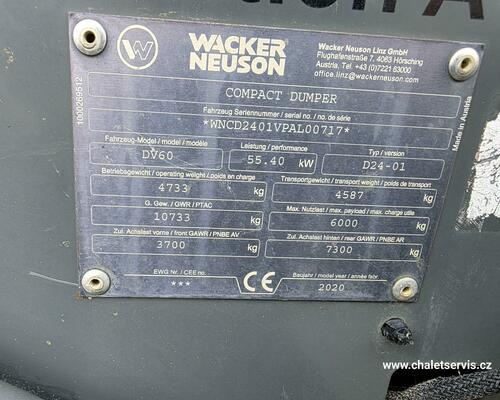 Kolový dumper/dempr Wacker Neuson DV 60 Dual View, r.v. 2020
