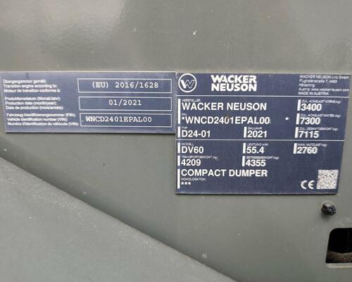 Wacker Neuson DV 60 Dual View otočná korba Canopy