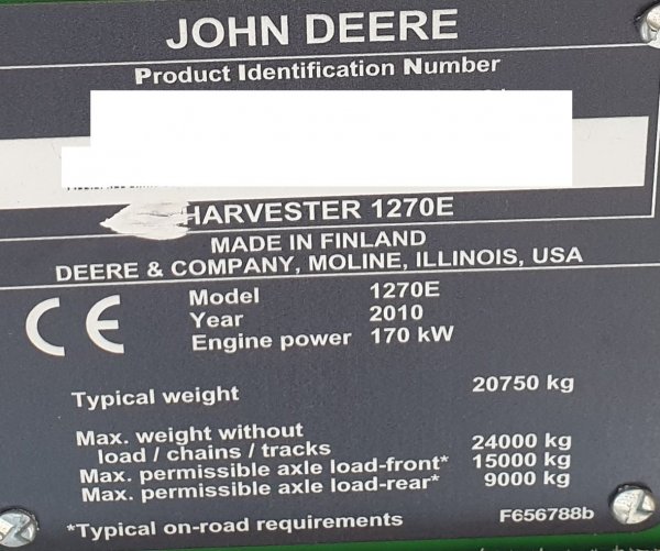 John Deere 1270 E (+CH7) 6W
