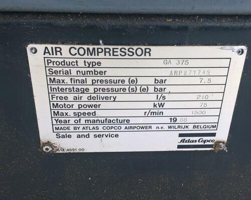 Atlas Copco GA 375 - 7,5