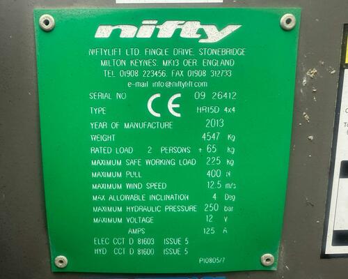 Nifty-Lift HR15D 4WD