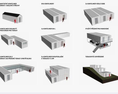 Stavební / obytný kontejner 12x3m / pro Váš projekt