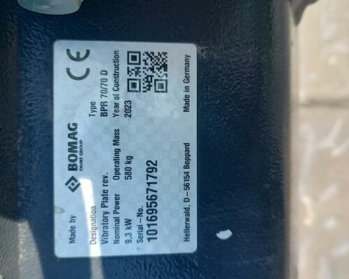Vibrační deska bomag BPR 70/70 D