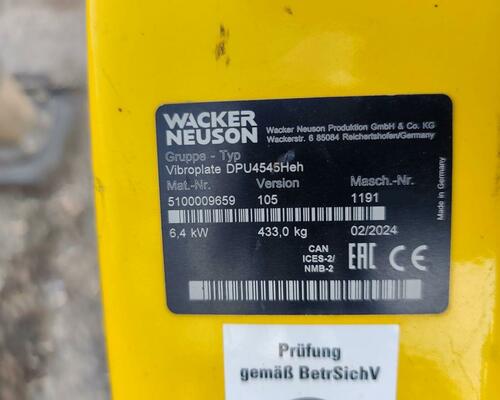 Vibrační deska Wacker Neuson DPU 4545 Hech