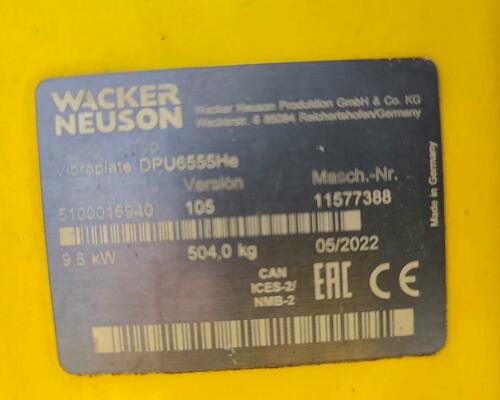 Vibrační deska Wacker Neuson DPU 6555 He