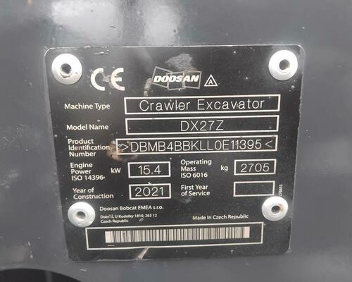 Doosan DX27Z Powertilt