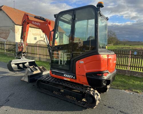 Mini bagr Kubota KX 027-4 hyd. svahovka + podkopy