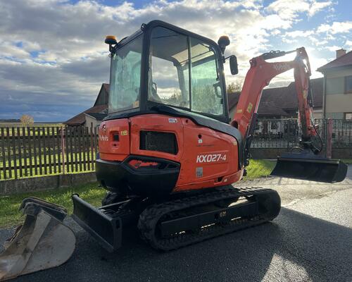 Mini bagr Kubota KX 027-4 hyd. svahovka + podkopy