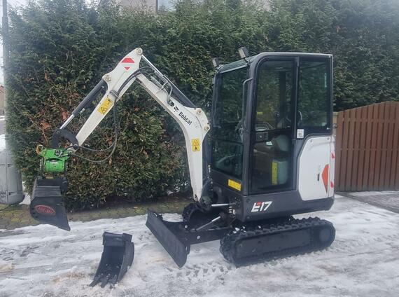 Minibagr Bobcat E17 Powertilt 2x lžíce pouze1400 Mth