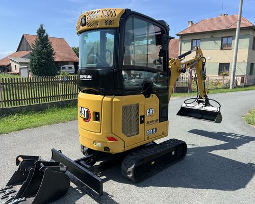 Minibagr CAT 301.6 hyd.podvozek+svahovka,podkopy