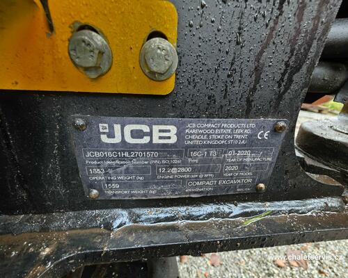 Minibagr JCB 16C-1, rok výroby 2020, 1071 mth