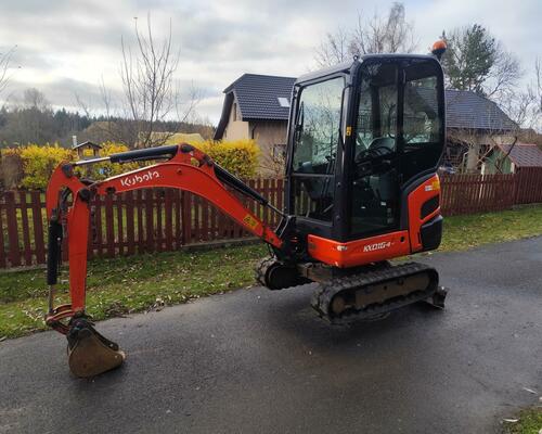 Minibagr Kubota KX016-4, rok 2016, 2100mth, roztah. pásy TOP
