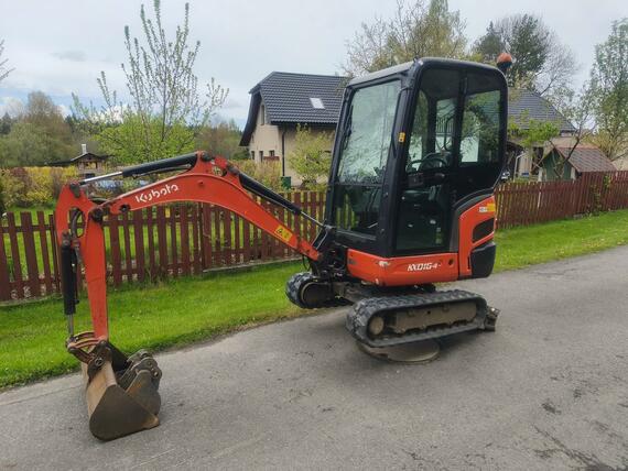 Minibagr Kubota KX016-4, rok 2016, 2200mth, roztah. pásy TOP