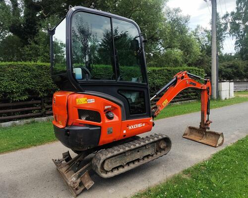 Minibagr Kubota KX016-4, rok 2017, 1550mth, roztah. pásy TOP