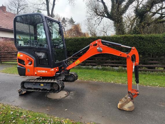 Minibagr Kubota KX016-4, rok 2017, 1800mth, roztah. pásy TOP