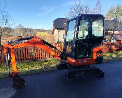 Minibagr Kubota KX016-4, rok 2017, 1800mth, roztah. pásy TOP