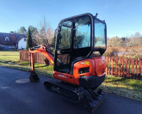 Minibagr Kubota KX016-4, rok 2017, 1800mth, roztah. pásy TOP