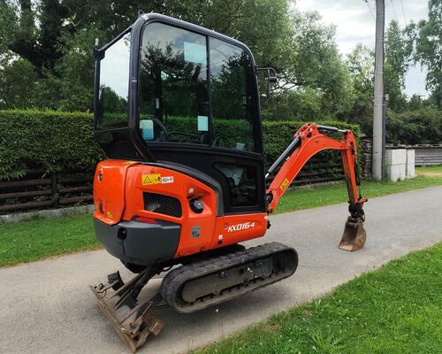 Minibagr Kubota KX016-4, rok 2017, 1950mth, roztah. pásy