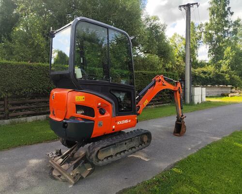 Minibagr Kubota KX016-4, rok 2018, 1700mth, roztah. pásy