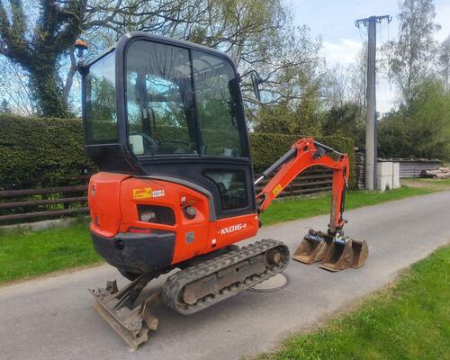 Minibagr Kubota KX016-4, rok 2018, 1950mth 3x lžíce