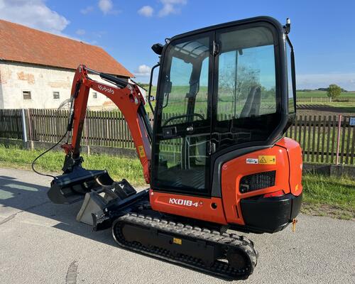 minibagr Kubota KX018-4 hyd.svahovka + hyd.podvozek/2x podkop