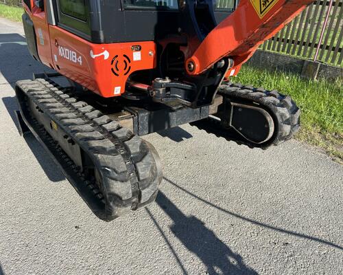 minibagr Kubota KX018-4 hyd.svahovka + hyd.podvozek/2x podkop