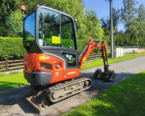 Minibagr Kubota KX018-4, rok 2021, 2300mth 3x lžíce