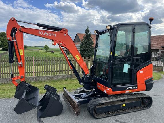 Minibagr Kubota KX027-4 / 3 režimy průtoku, 3x lžíce