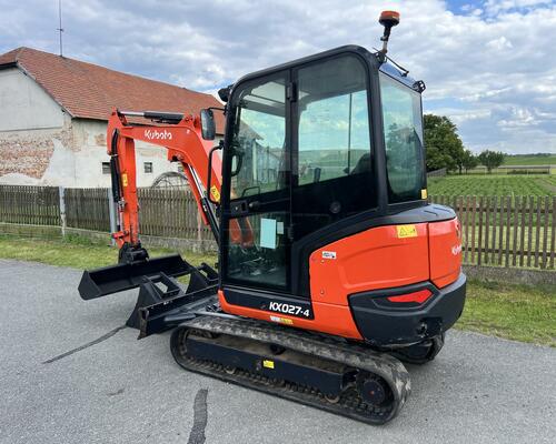 Minibagr Kubota KX027-4 / 3 režimy průtoku, 3x lžíce