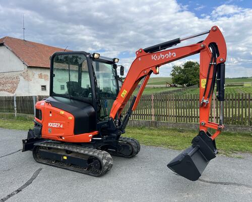 Minibagr Kubota KX027-4 / 3 režimy průtoku, 3x lžíce