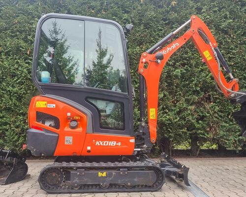 Minibagr Kubota Kx 018-4 Hyd. Svahovka + podkop 800Mth
