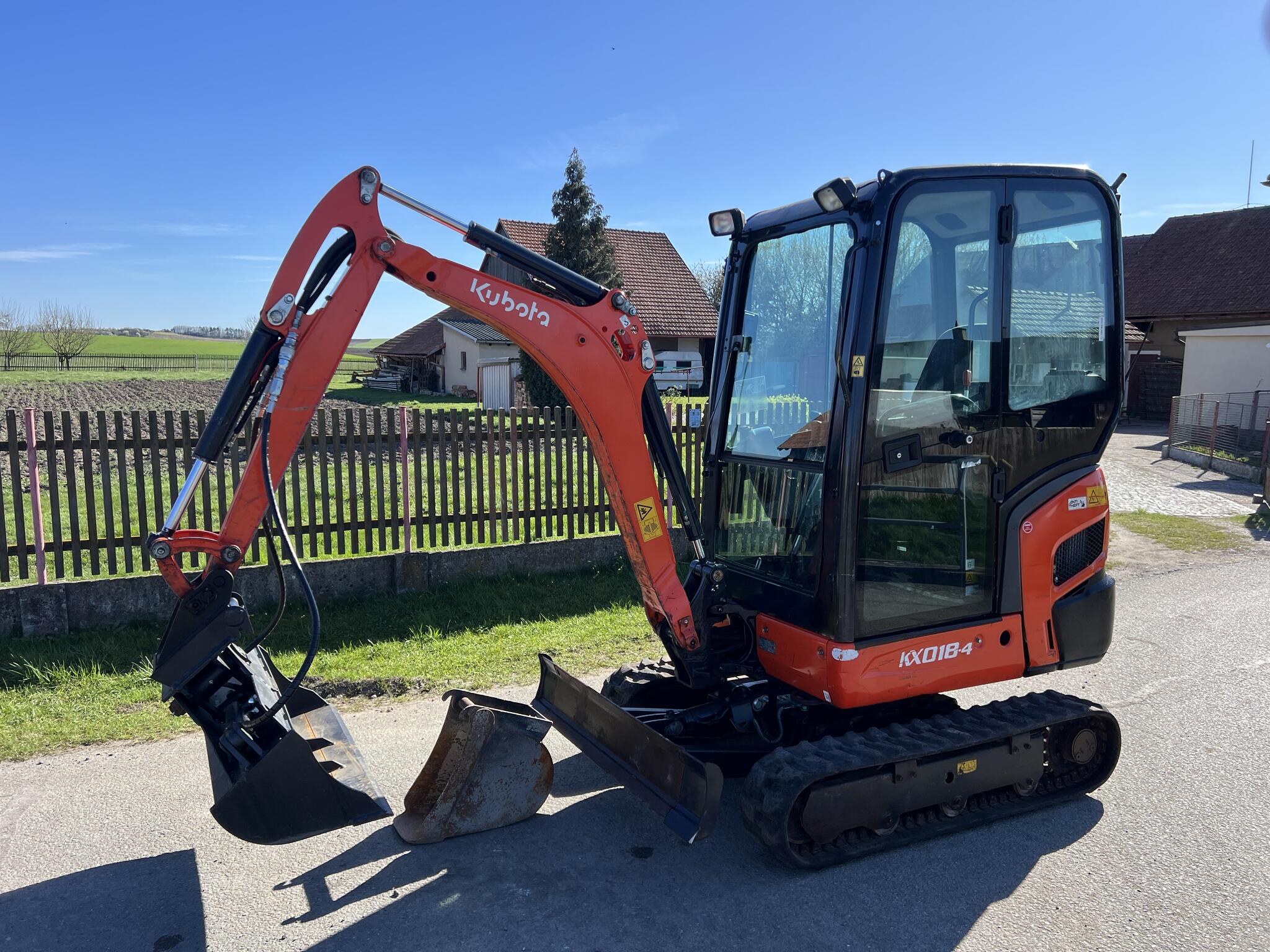 Minibagr Kubota KX 018-4 hyd.svahovka+podvozek 2017