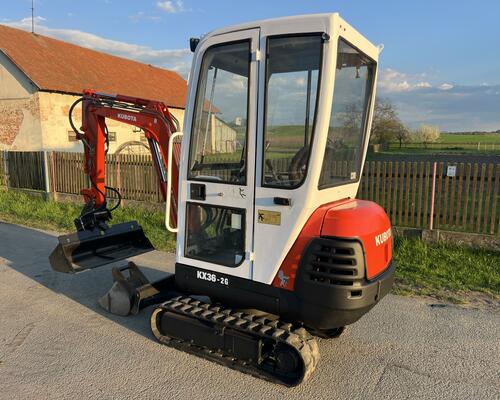 Minibagr Kubota KX 36-2G hyd. svahovka + podkop