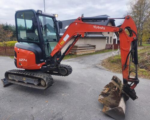 MINIBAGR KUBOTA U27-4 | ROK 2018 | 3 000 MTH | NOVÉ PÁSY
