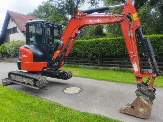 Minibagr KUBOTA U36-4, r.2022, 3,9t, 3x lžíce