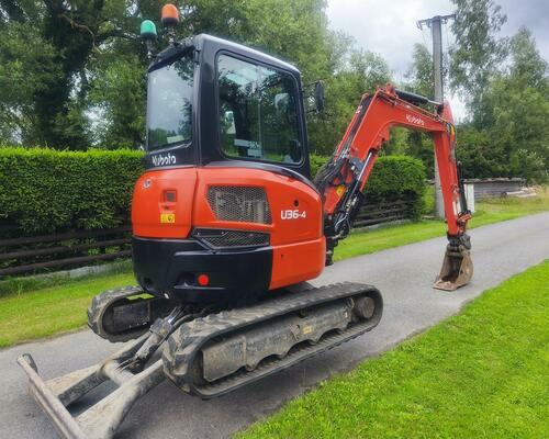 Minibagr KUBOTA U36-4, r.2022, 3,9t, 3x lžíce