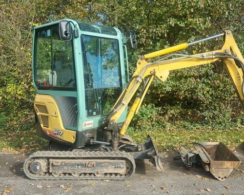 Minibagr Yanmar SV17EX 1.9T Hyd, svahovka+ podkop 2450Mth