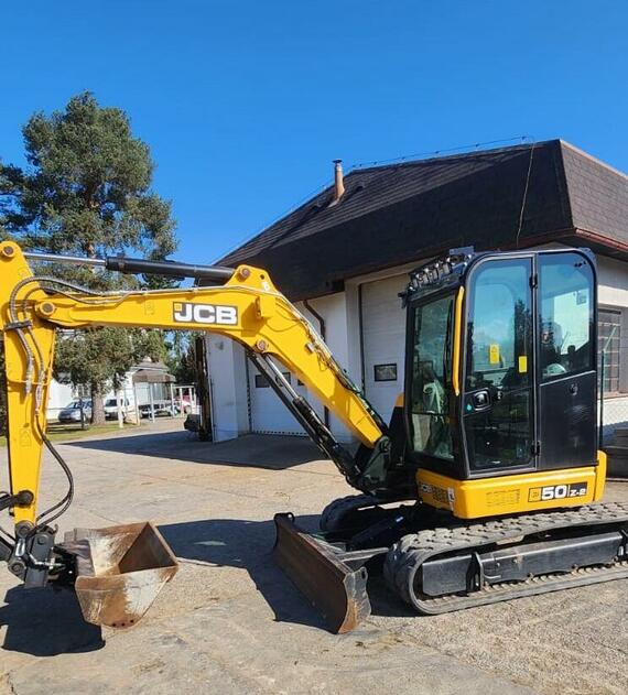 Rypadlo JCB 50Z - 700mth, 2 okruhy, svahovka, hydr.upínač