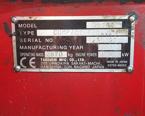 Takeuchi tb 23r