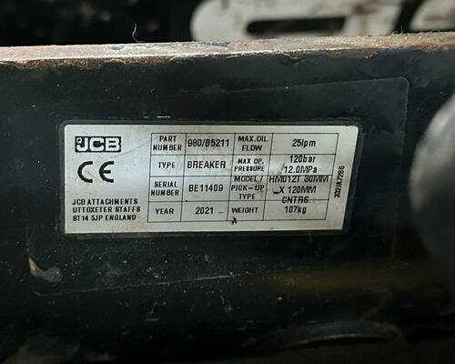 kladivo JCB HM12T pro bagry 0,5-2,0 t