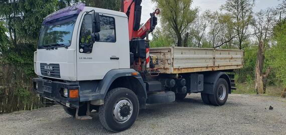 MAN 18.280 3s sklápěč s hydraulickou rukou, 4x4