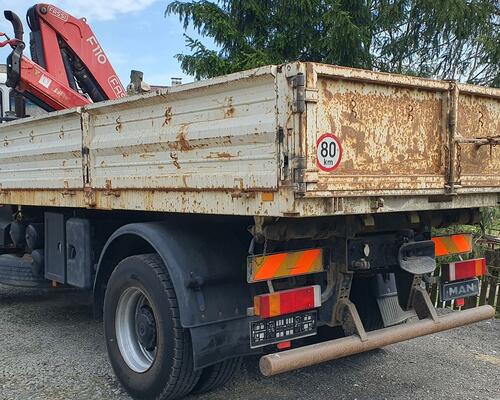 MAN 18.280 3s sklápěč s hydraulickou rukou, 4x4
