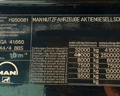MAN TGA 41.660 BBS